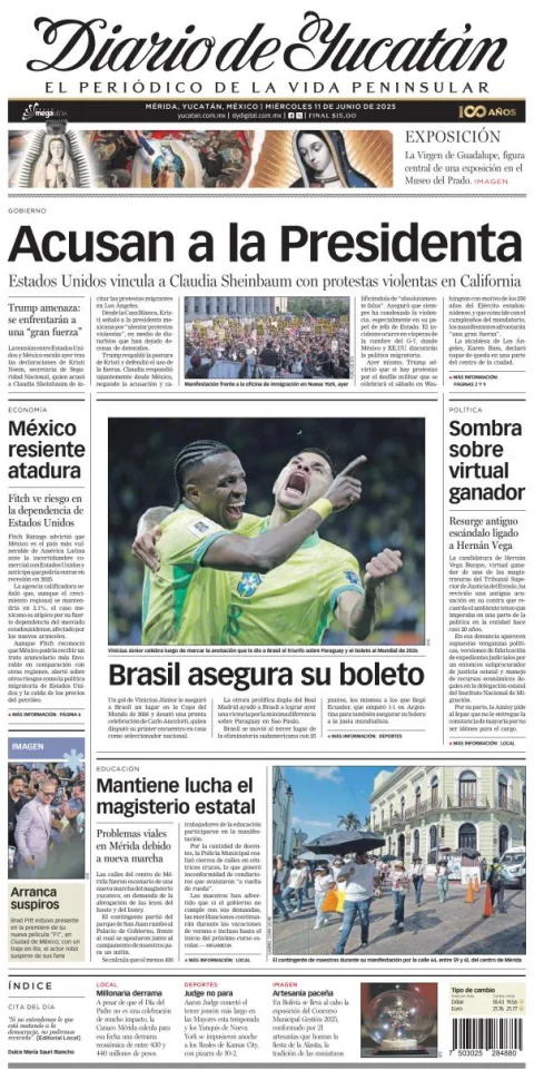 Portada de Diario de Yucatán