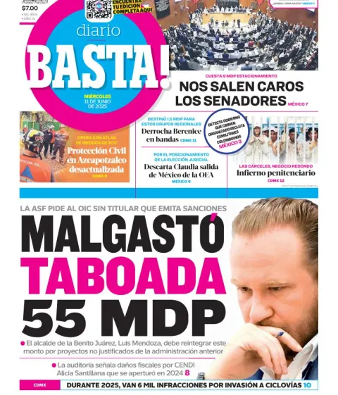 Portada de Basta del miércoles, 11 de junio de 2025