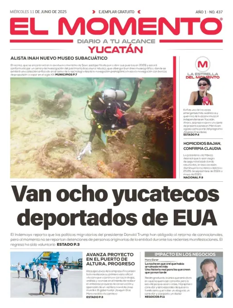 Portada de El Momento Yucatan del miércoles, 11 de junio de 2025