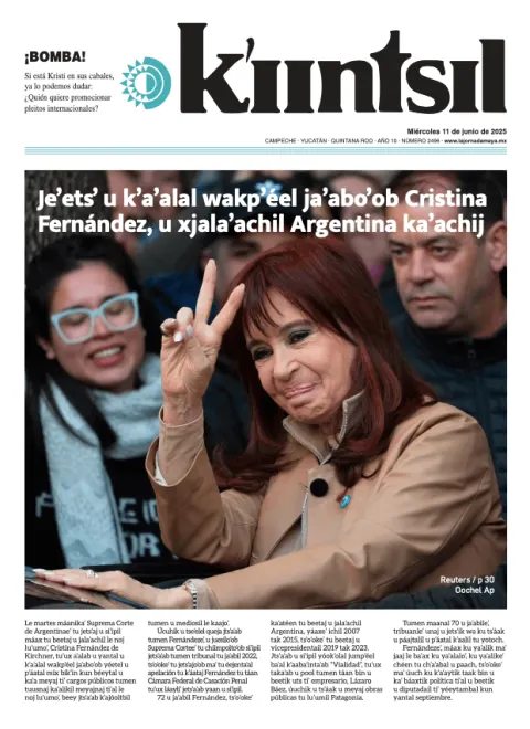 Portada de La Jornada - Kiintsil del miércoles, 11 de junio de 2025