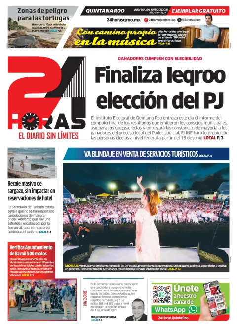 Portada de 24 Horas Quintana Roo