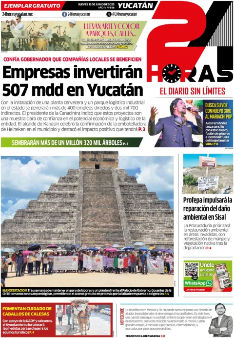 Portada de 24 Horas Yucatan