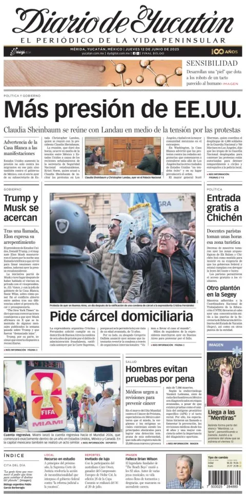 Portada de Diario de Yucatán