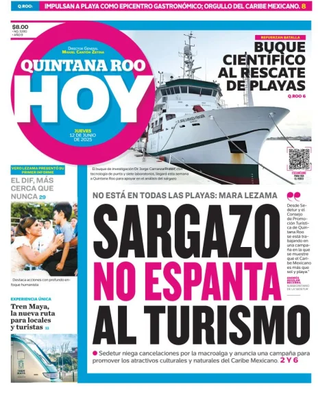 Portada de Quintana Roo Hoy del jueves, 12 de junio de 2025