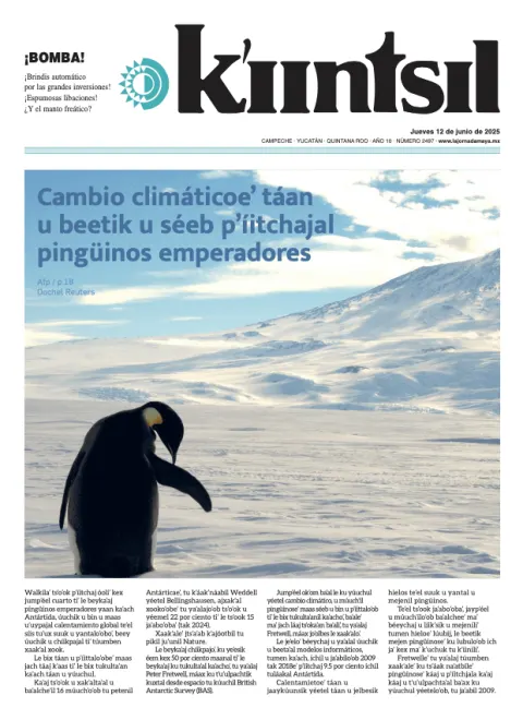 Portada de La Jornada - Kiintsil del jueves, 12 de junio de 2025