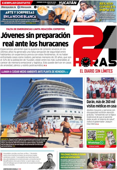 Portada de 24 Horas Yucatan