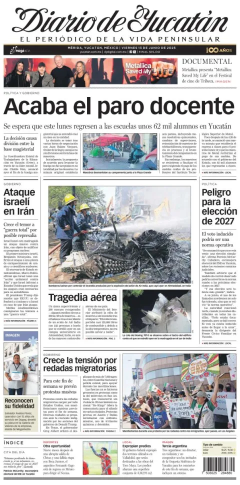 Portada de Diario de Yucatán