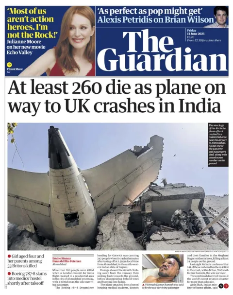 Portada de The Guardian (reino Unido)