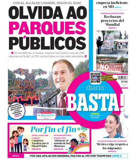 Portada de Basta del viernes, 13 de junio de 2025