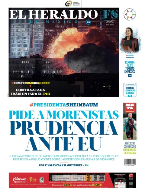 Portada de El Heraldo de Mexico