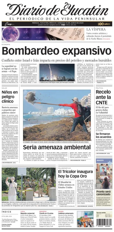 Portada de Diario de Yucatán