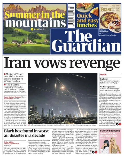 Portada de The Guardian (reino Unido)