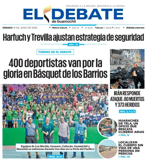 Portada de El Debate de Guamuchil