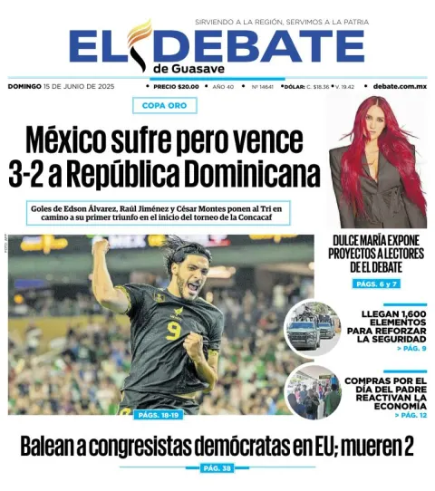 Portada de El Debate de Guasave