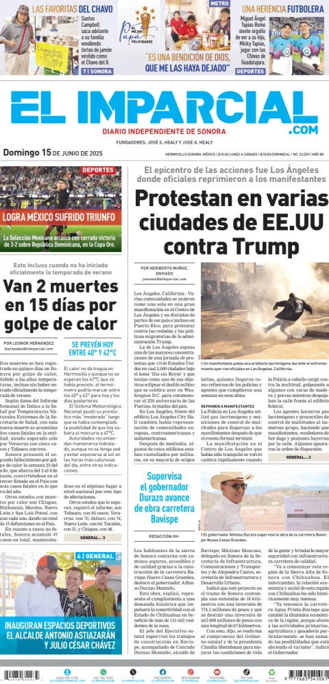 Portada de El Imparcial