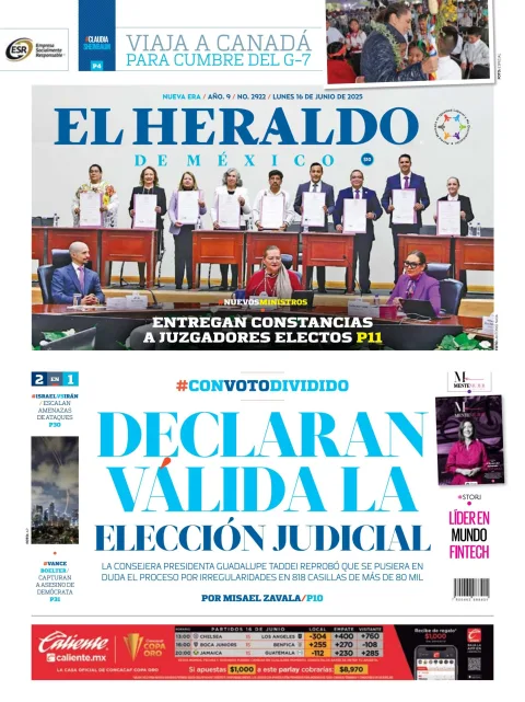 Portada de El Heraldo de Mexico
