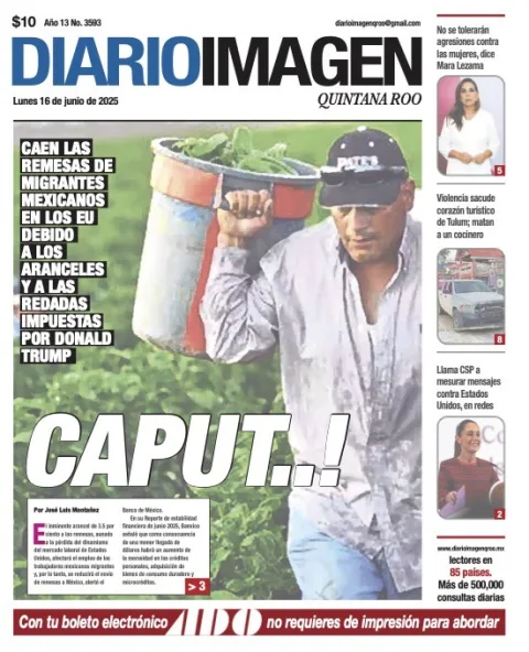 Portada de Diario Imagen Quintana Roo
