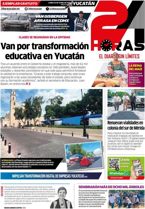 Portada de 24 Horas Yucatan