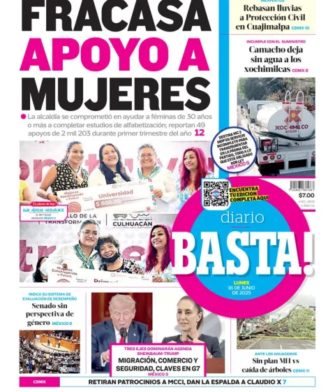 Portada de Basta del lunes, 16 de junio de 2025