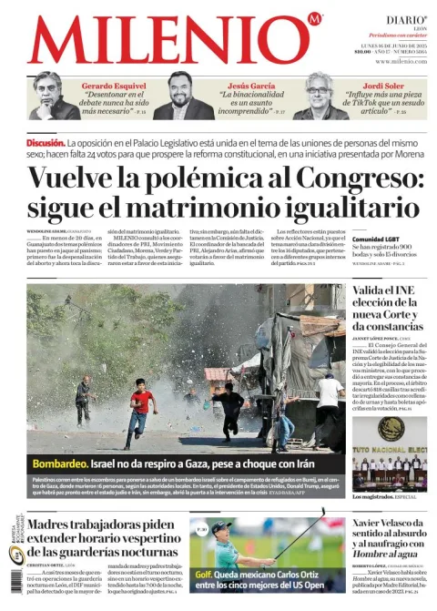 Portada de Milenio Leon del lunes, 16 de junio de 2025