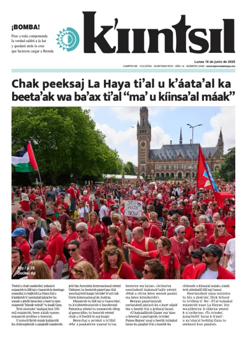 Portada de La Jornada - Kiintsil del lunes, 16 de junio de 2025