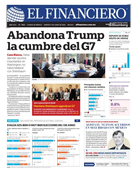 Portada de El Financiero