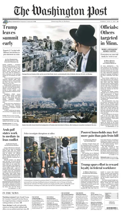 Portada de The Washington Post