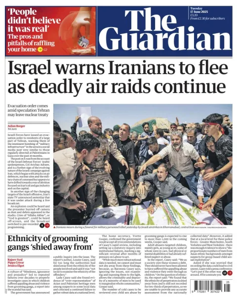 Portada de The Guardian (reino Unido)