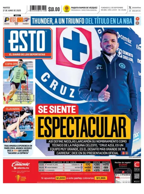 Portada de Esto del martes, 17 de junio de 2025