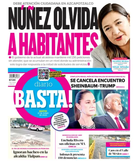 Portada de Basta del martes, 17 de junio de 2025