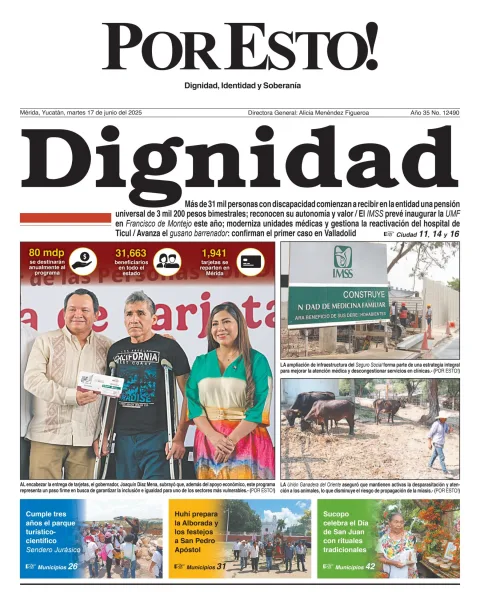 Portada de Por Esto (merida, Yucatan) del martes, 17 de junio de 2025