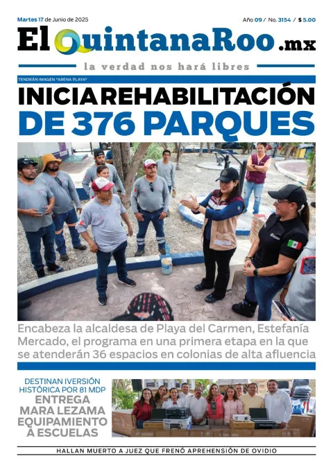 Portada de El Quintana Roo (portada) del martes, 17 de junio de 2025