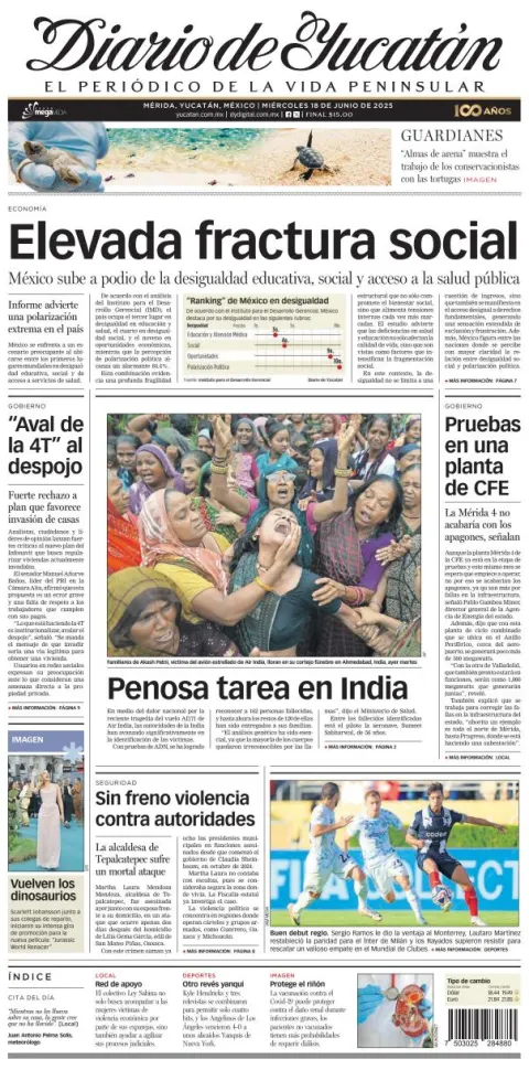 Portada de Diario de Yucatán