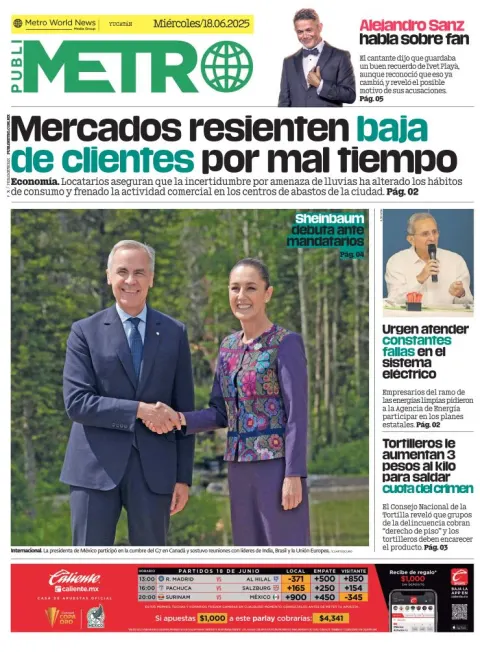 Portada de Publimetro Merida