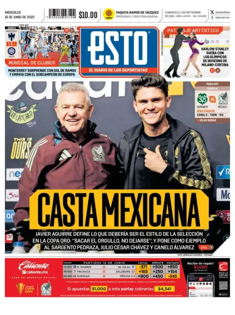 Portada de Esto del miércoles, 18 de junio de 2025