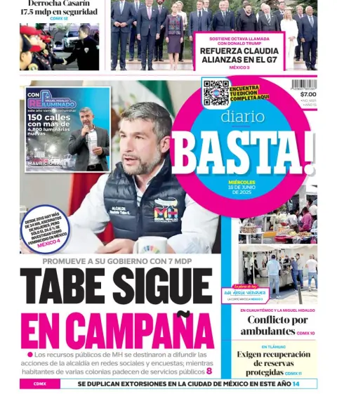Portada de Basta del miércoles, 18 de junio de 2025