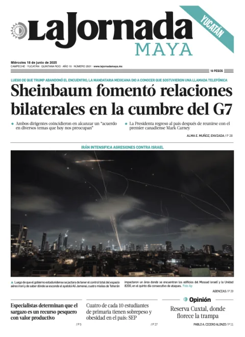 Portada de La Jornada Maya Yucatán del miércoles, 18 de junio de 2025