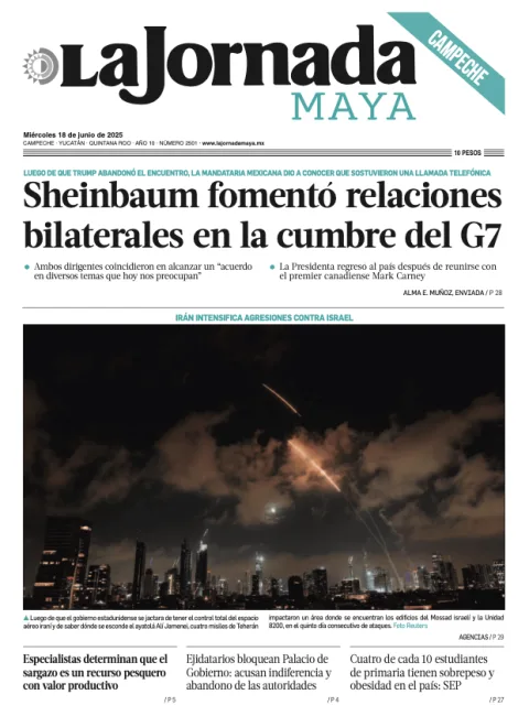 Portada de La Jornada Maya Campeche del miércoles, 18 de junio de 2025