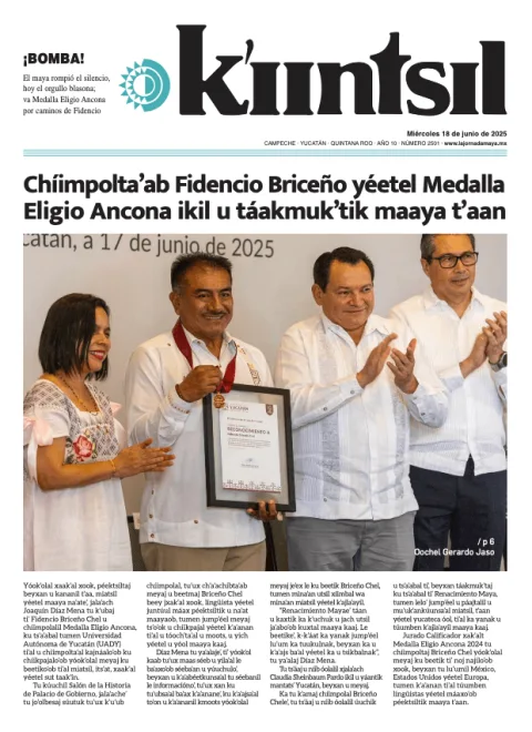 Portada de La Jornada - Kiintsil del miércoles, 18 de junio de 2025