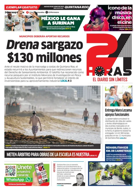Portada de 24 Horas Quintana Roo