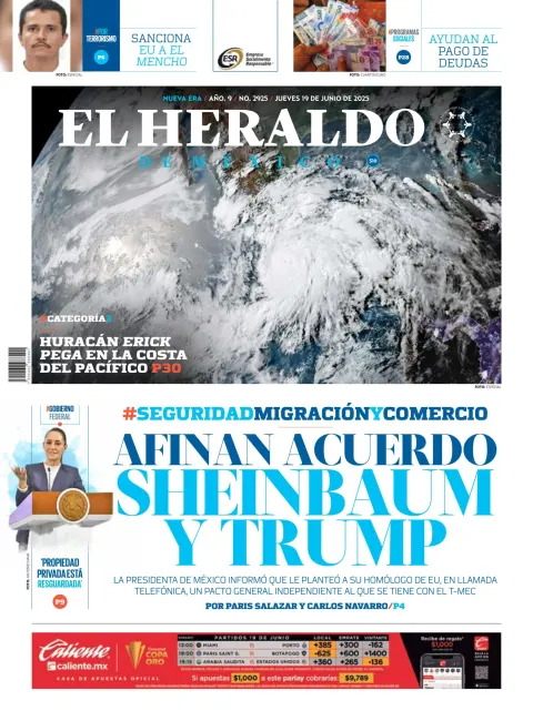 Portada de El Heraldo de Mexico