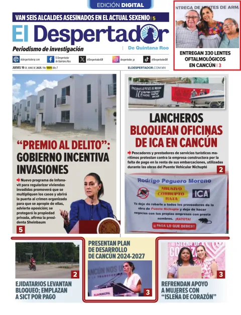 Portada de El Despertador de Quintana Roo