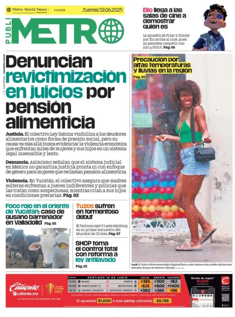Portada de Publimetro Merida