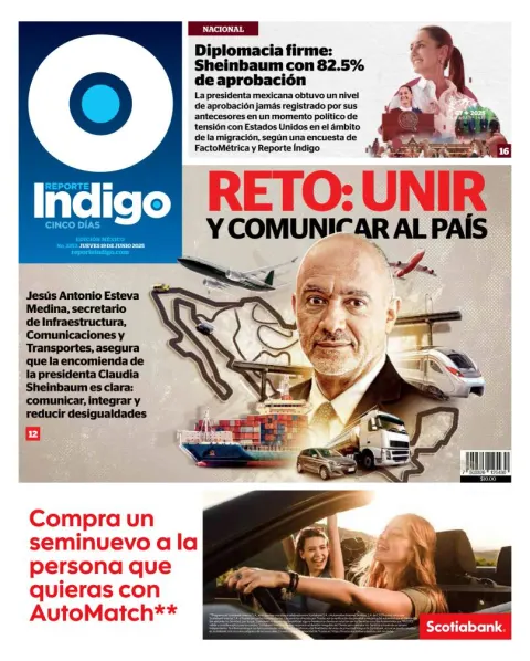 Portada de Reporte Indigo del jueves, 19 de junio de 2025