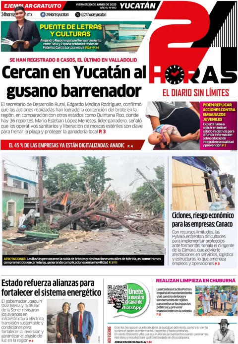 Portada de 24 Horas Yucatan