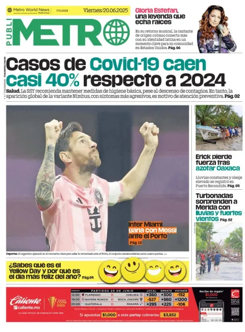 Portada de Publimetro Merida del viernes, 20 de junio de 2025