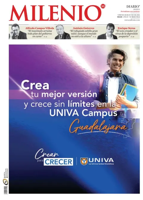 Portada de Milenio Jalisco del viernes, 20 de junio de 2025