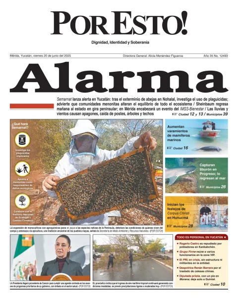 Portada de Por Esto (merida, Yucatan) del viernes, 20 de junio de 2025