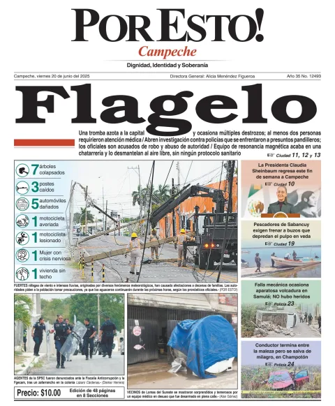Portada de Por Esto (campeche) del viernes, 20 de junio de 2025