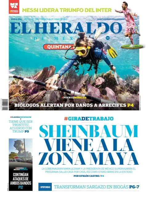 Portada de El Heraldo de Mexico - Quintana Roo del viernes, 20 de junio de 2025